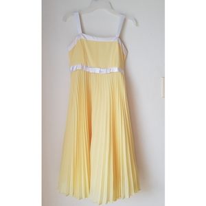 Yellow & White Girl's Formal Dress